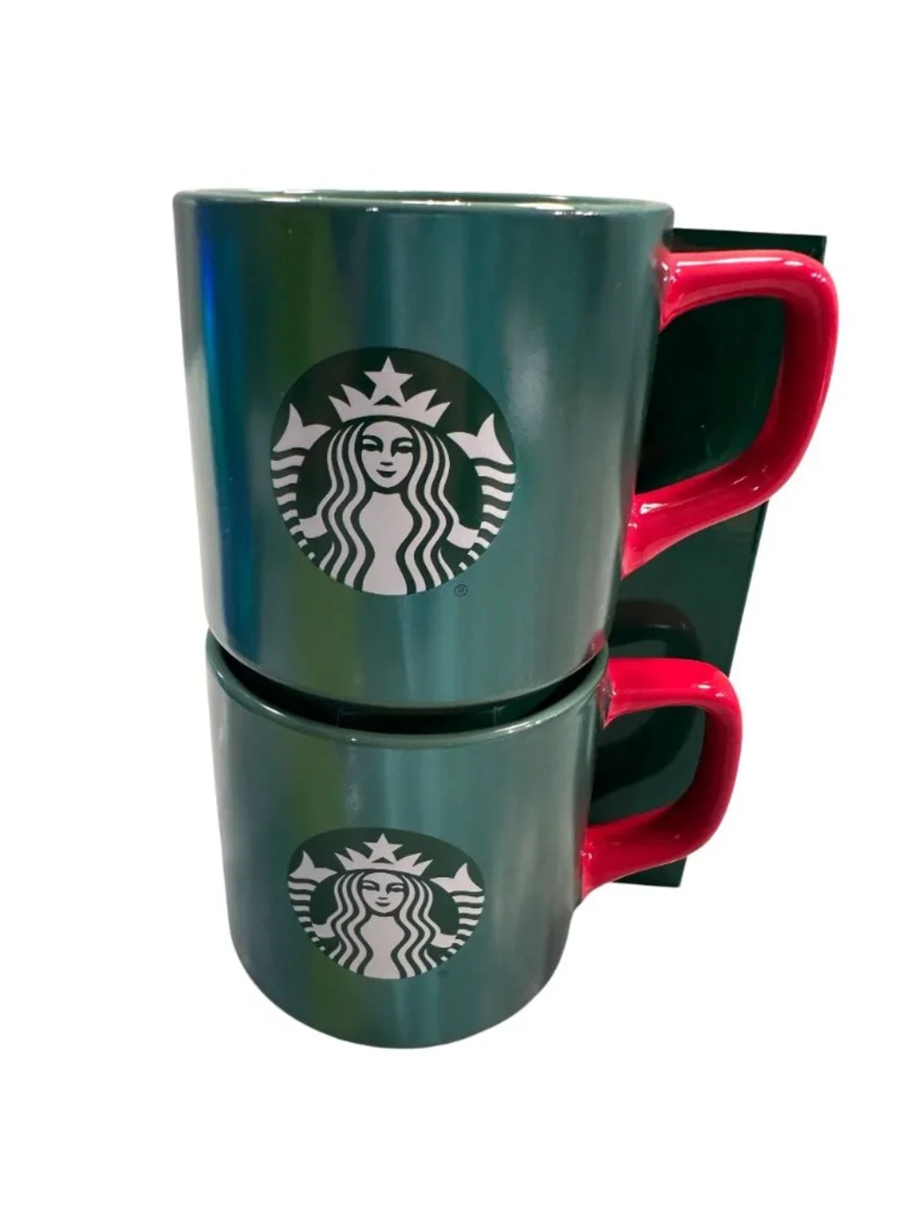 Starbucks 2022 Holiday Coffee Mug Gift Set Green Red Ceramic Cup Christmas READ